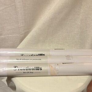 PracticalWs White Wallpaper Rolls 3 Roll Lot 15.7” x 236.2” per roll